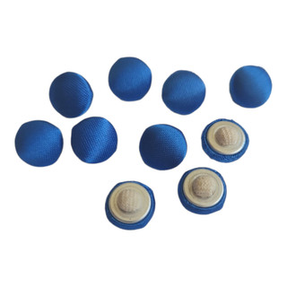 3/8 in Royal Blue Silk Satin Button with Canvas Back | Silk Satin Buttons