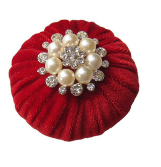 2" Red Emery Pincushions - Keep Your Needles Clean & Sharp | Velvet Emery Pincushions