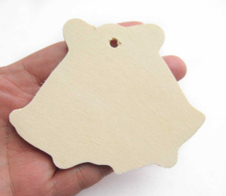 Unfinished Wooden Wedding Bells Gift Tag | Gift Tags