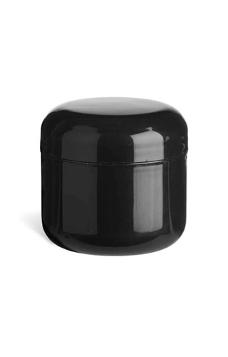 2 oz Black Double Wall Plastic Jar | Plastic Jars