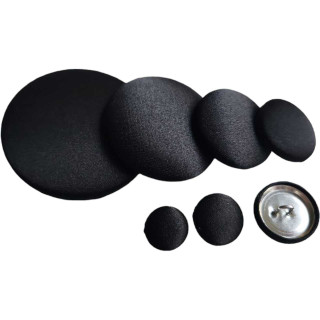 Black Silk Satin Buttons | Silk Satin Buttons