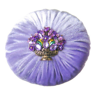 4" Lilac Emery Pincushion | Emery Pincushions, Pincushion Fillings
