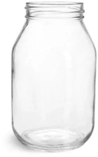 32 oz Clear Glass Mayo Mason Jar with 70/450 Lid | Mason Jars