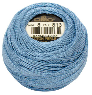 DMC Size 8 Perle Cotton Thread | 813 Light Blue | Size 8