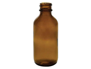 2 oz Amber Boston Round Glass Bottle with Dropper - 20mm 20-400