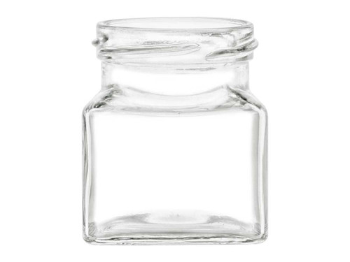 4 oz Cube Square Glass Jars with Lid - Made in Europe | Square Jars