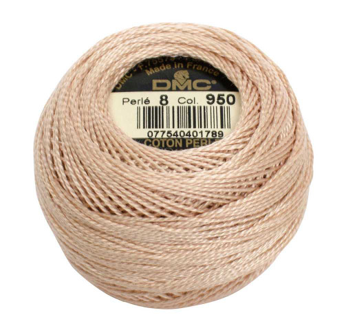 DMC Size 8 Perle Cotton Thread | 950 Lt Desert Sand | Size 8