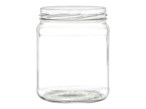 16 fl oz Glass Salsa Jar with Lid - 473ml - Rounded Edge | Straight Sided Glass Jars