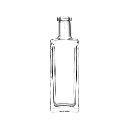 375 ml, 12 oz Clear Liberty Glass Liquor Bottle with Cork Finish w/Natural Cork | Beverage & Liquor Bottles