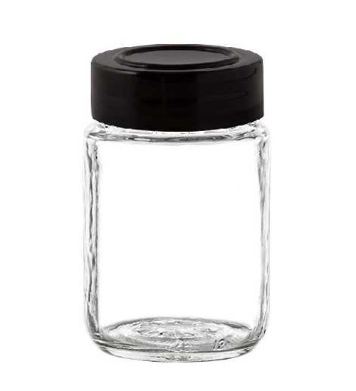 3.4 oz Glass Spice Jars with Shaker Fitment and Black Caps | Jars