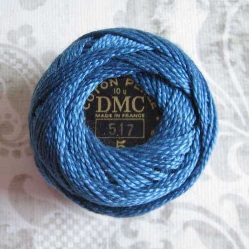 DMC Size 5 Perle Cotton Thread | 517 Dk Wedgewood | Size 5