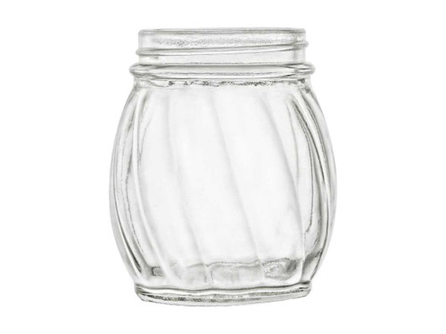 Twisted Glass Jar with Gold Lid | Round Jars