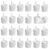 12 pcs 18/415 White Plastic Tamper Evident Caps with Orifice Droppers for Essential Oil Bottles | CT Thread Lids- Plastic