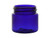 1 oz Cobalt Blue Single Wall Plastic Jar with Black Smooth Lid | Single Wall Plastic Jars