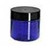 1 oz Cobalt Blue Single Wall Plastic Jar with Black Smooth Lid