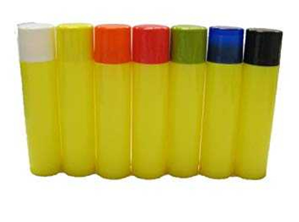 100 pcs 0.15 oz Gold Empty Lip Balm Tubes with Your Color Choice of Caps