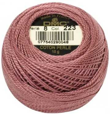 DMC Size 8 Perle Cotton Thread | 223 Light Shell Pink | Size 8