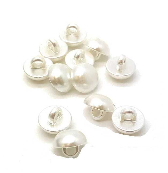 Plastic White Pearl Buttons | Pearl Buttons