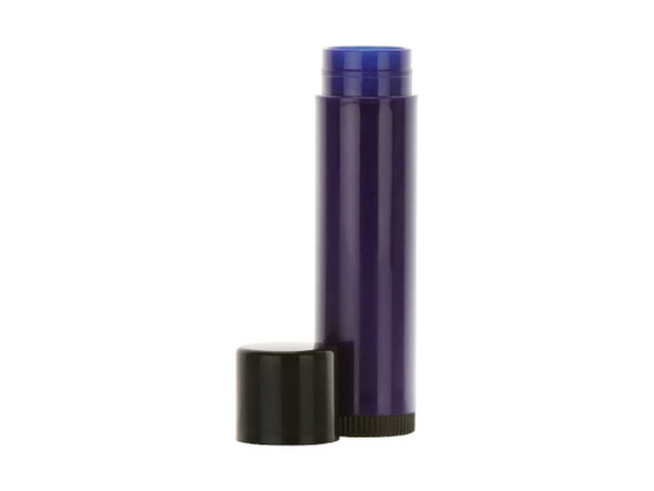 50 pcs Cobalt Blue and Black Lip Balm Tubes 0.15 oz | Plastic Lip Balm Tubes