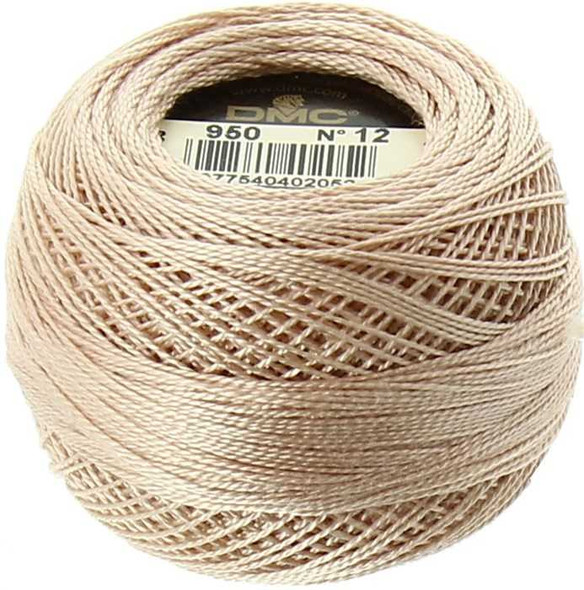 DMC Perle Cotton Thread Ball | Size 12 | 950 Light Desert Sand | Size 12