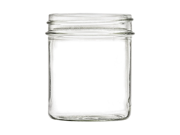 8 oz Straight Sided Mason Glass Jar with your choice of lid - Made in USA
