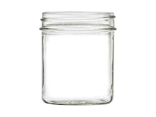 8 oz Straight Sided Mason Glass Jar with your choice of lid - Made in USA | Jars