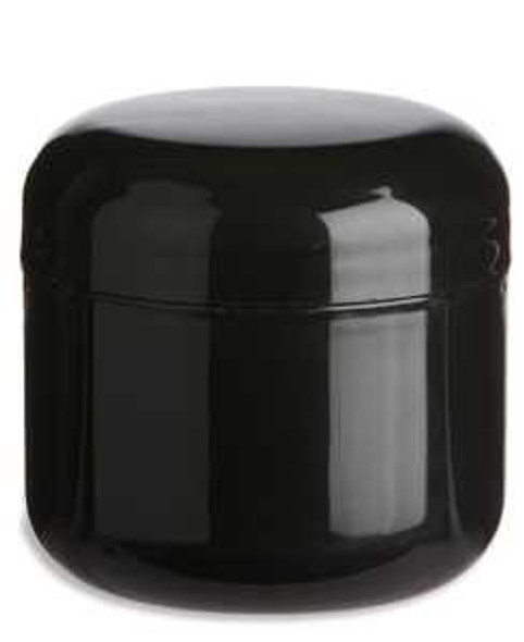 8 oz Black Double Wall Plastic Jar