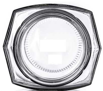 12 oz Oval Hexagon Glass Jar with Lid