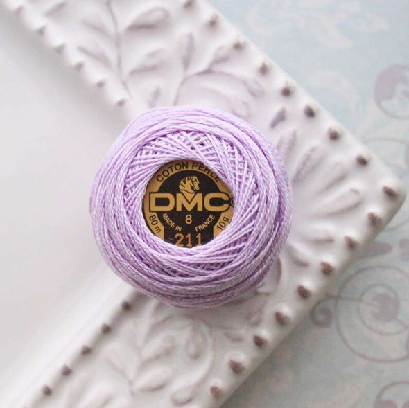 DMC Size 8 Perle Cotton Thread | 211 Lt Lavender | Size 8