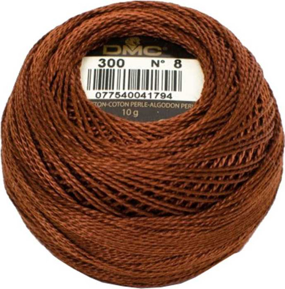 DMC Size 8 Perle Cotton Thread | 300 Very Dark Mahogany | Size 8
