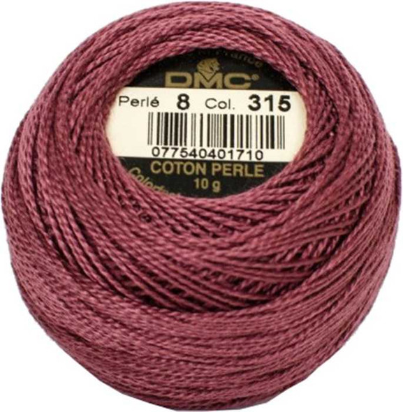 DMC Size 8 Perle Cotton Thread | 315 Md Dk Antique Mauve | Size 8