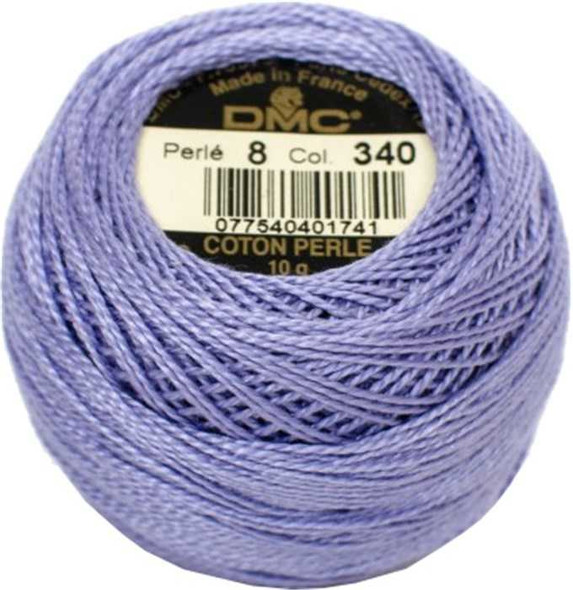 DMC Size 8 Perle Cotton Thread | 340 Md Blue Violet | Size 8