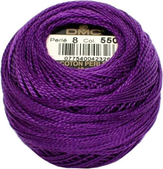DMC Size 8 Perle Cotton Thread | 550 V Dk Violet | Size 8