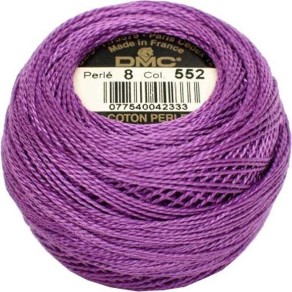 DMC Size 8 Perle Cotton Thread | 552 Md Violet | Size 8
