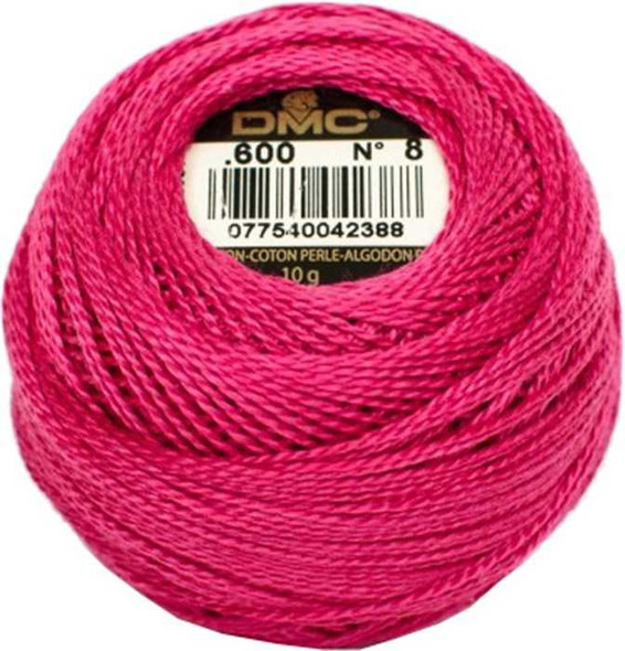 DMC Size 8 Perle Cotton Thread | 600 V Dk Cranberry | Size 8