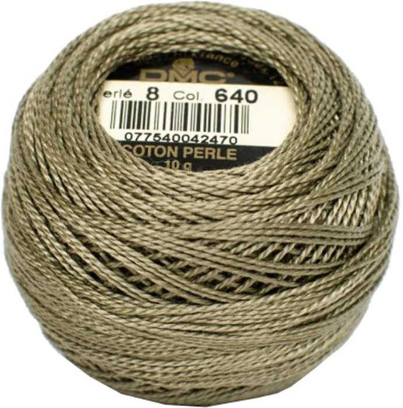 DMC Size 8 Perle Cotton Thread | 640 Very Dark Beige Gray | Size 8