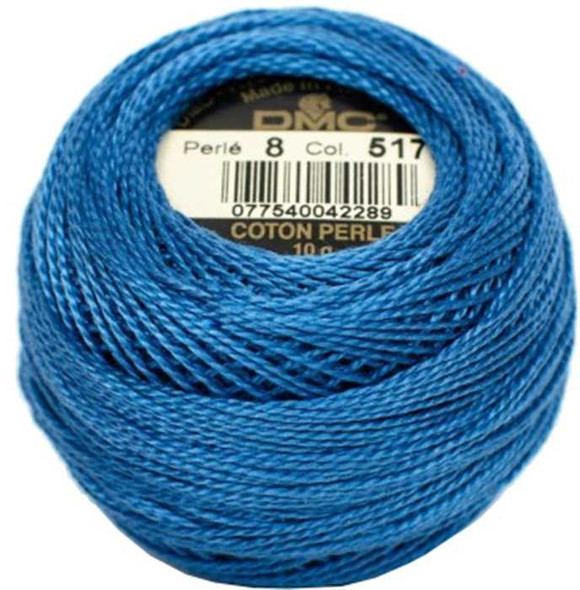 DMC Size 8 Perle Cotton Thread | 517 Dk Wedgewood | Size 8
