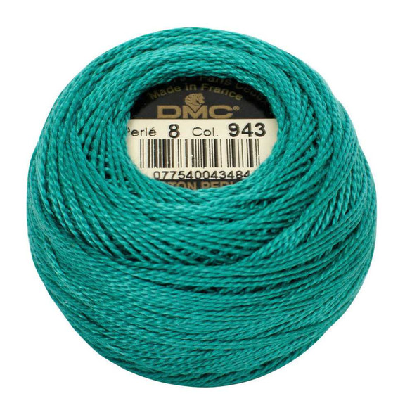 DMC Size 8 Perle Cotton Thread | 943 MD Aquamarine | Size 8