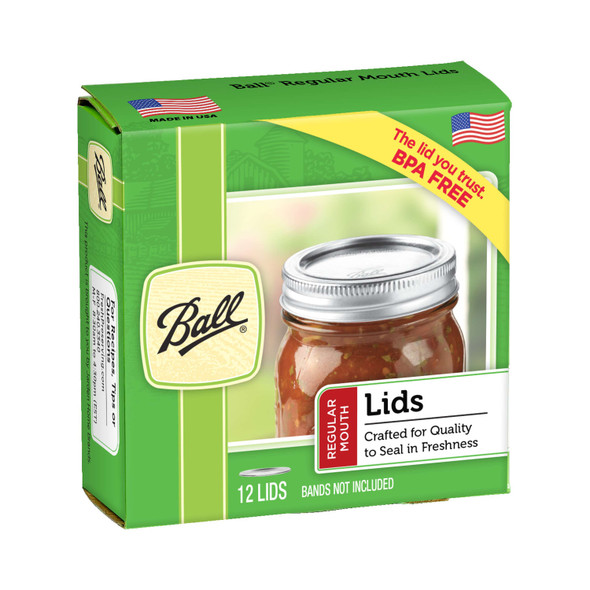 12 pcs Ball Regular Mouth Jar Lids - Discs only 70/450 | Closures, Lids