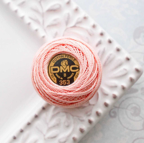 DMC Size 8 Perle Cotton Thread | 353 Peach Pink