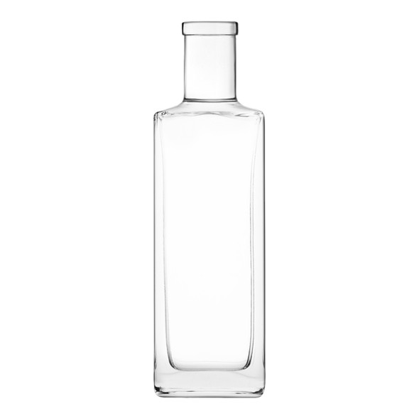 375 ml, 12 oz Clear Liberty Glass Liquor Bottle with Cork Finish 