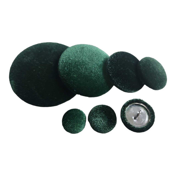 Hunter Green Velvet Button | Velvet Buttons