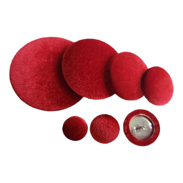 True Red Velvet Button