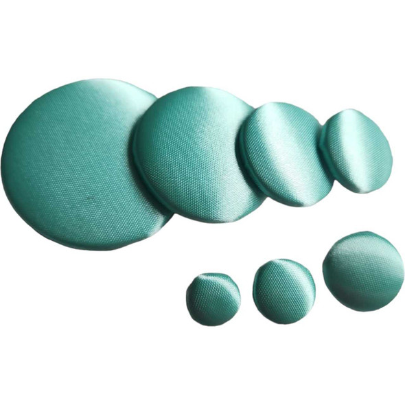 Robin Egg Blue Satin Button | Silk Satin Buttons