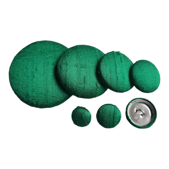 Emerald green Silk Dupioni Button | Silk Dupioni Buttons