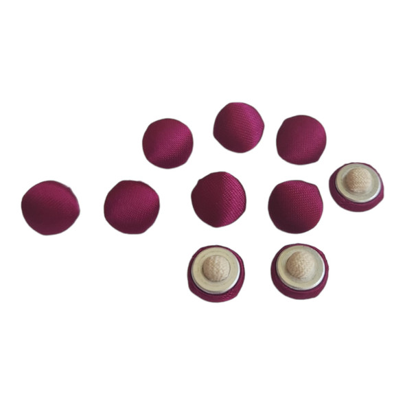 3/8 in Jazzberry Pink Satin Button with Canvas Back | Silk Satin Buttons