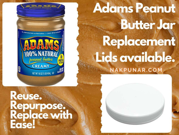 Adams Peanut Butter Jar Lid with a Foam Liner