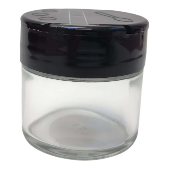 2 oz Straight Sided Glass Jar with Spice Dispenser Caps