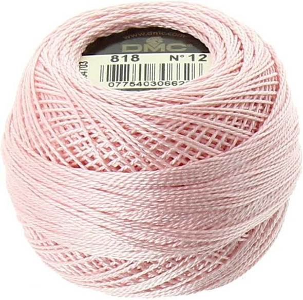 DMC 818 Perle Cotton Thread | Size 12 | Baby Pink
