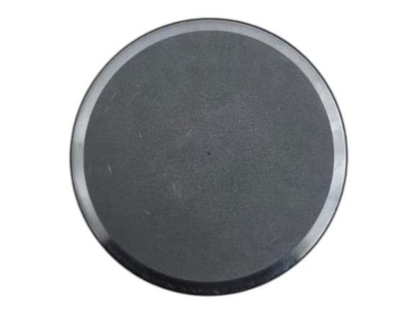 120-400 matte black polypropylene plastic lid with heat induction liner